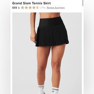 Brand new never worn with tags ALO GRAND SLAM TENNIS SKIRT